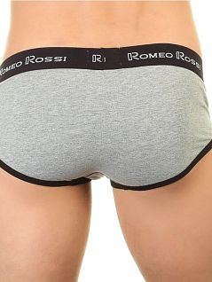 Набор брифов на заниженной посадке серого цвета (3шт) Romeo Rossi RT366-033-2